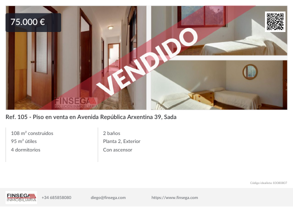 Piso en Av. República Arxentina, Sada