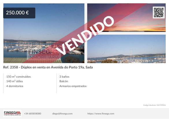 Dúplex en Av. do Porto, Sada